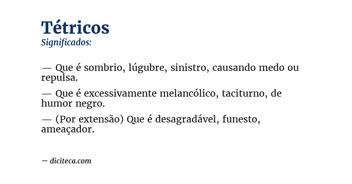 Significado de tétricos