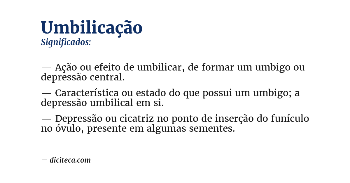 Significado de umbilicação