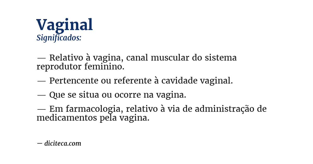 Significado de vaginal