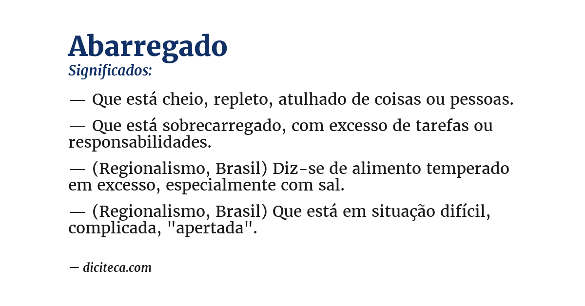 Significado de abarregado