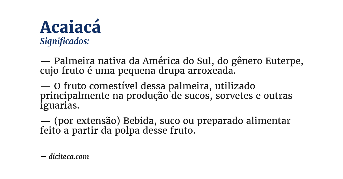 Significado de acaiacá