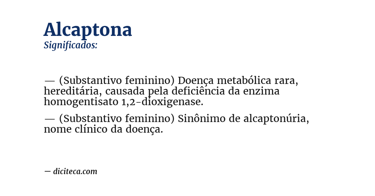 Significado de alcaptona