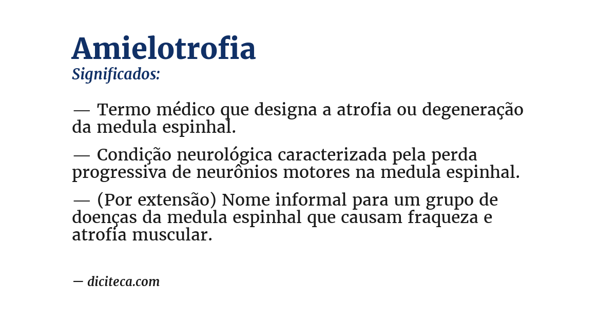 Significado de amielotrofia