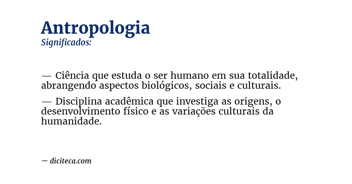 Significado de antropologia