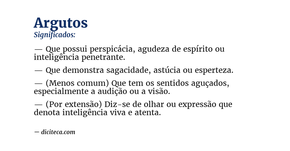 Significado de argutos
