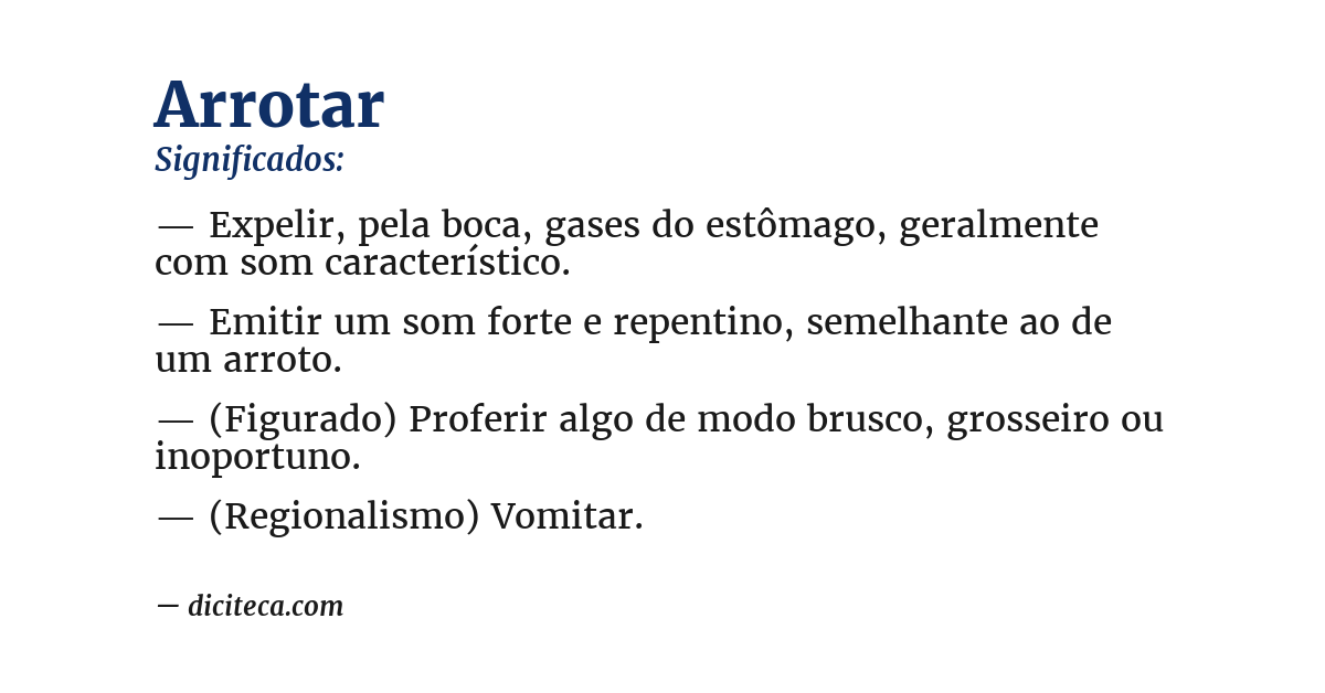 Significado de arrotar