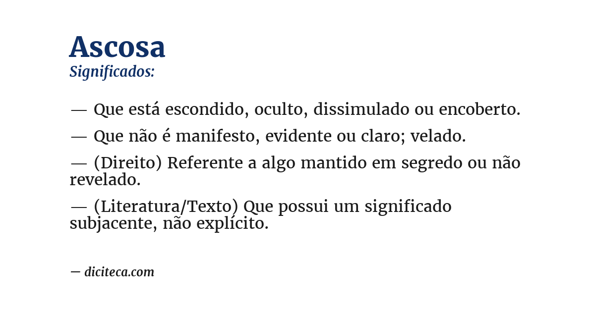 Significado de ascosa