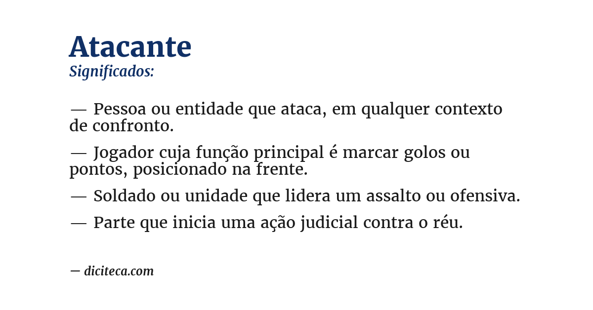 Significado de atacante