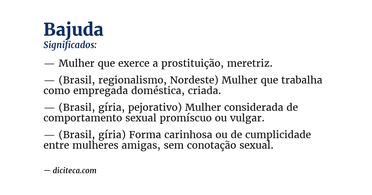 Significado de bajuda