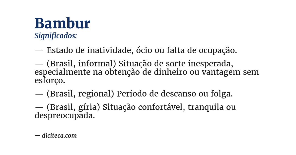 Significado de bambur