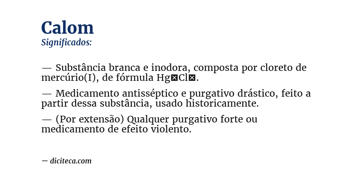 Significado de calom