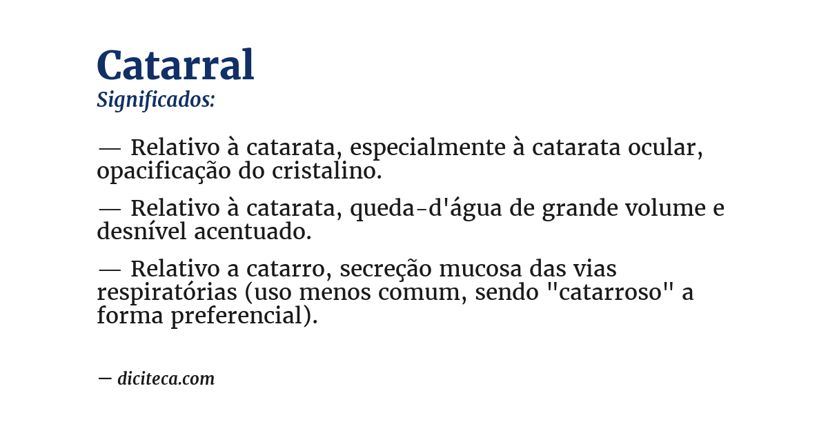 Significado de catarral