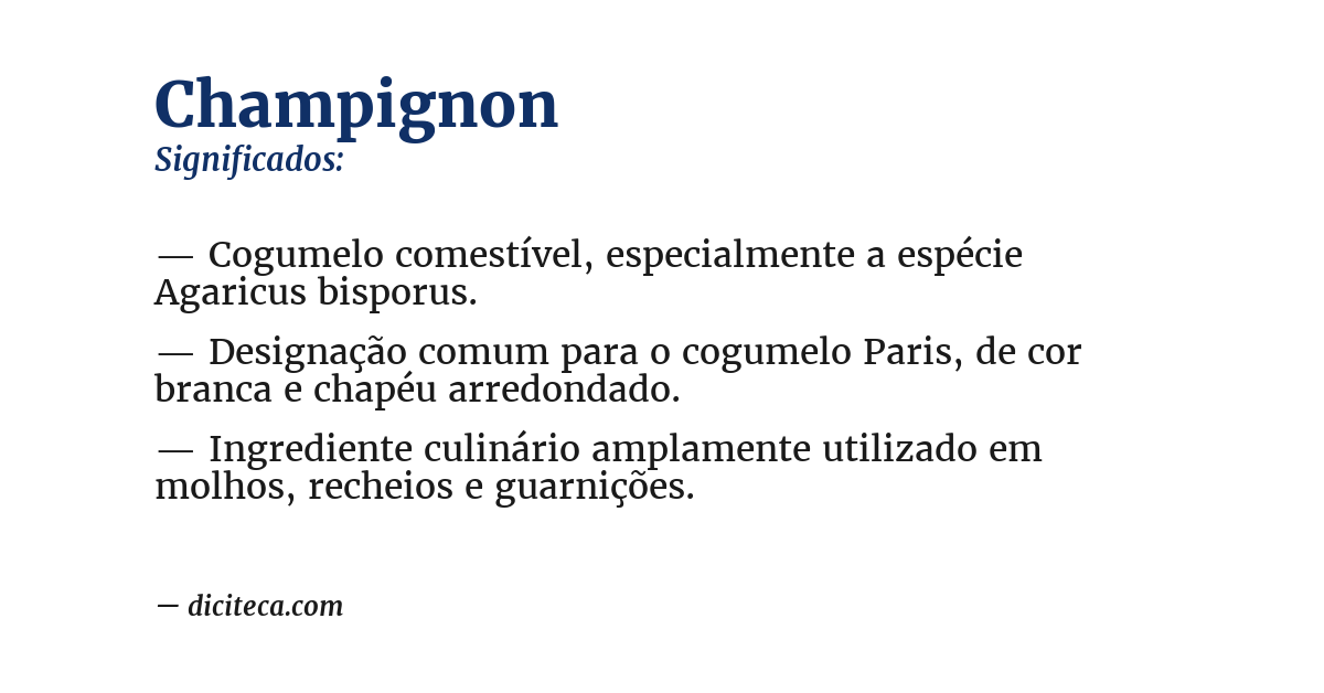 Significado de champignon