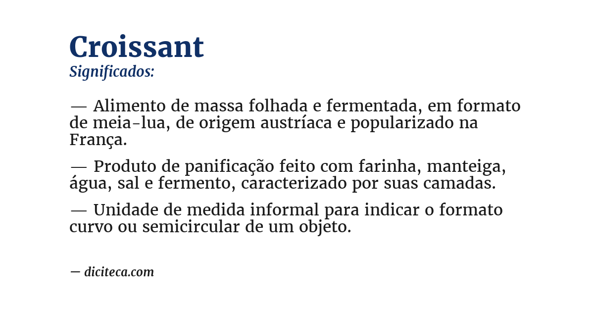 Significado de croissant