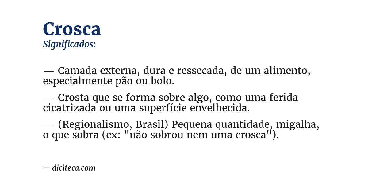 Significado de crosca