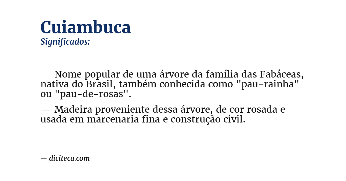 Significado de cuiambuca