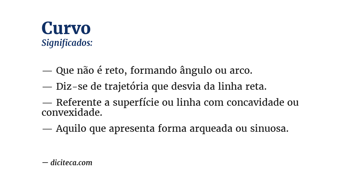 Significado de curvo