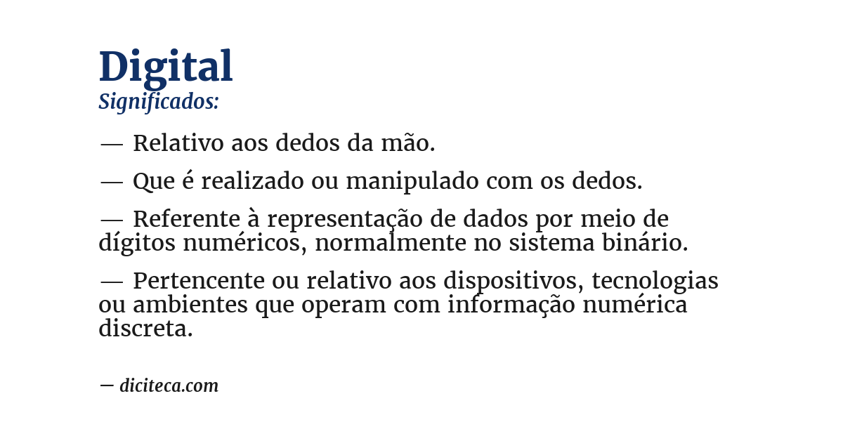 Significado de digital