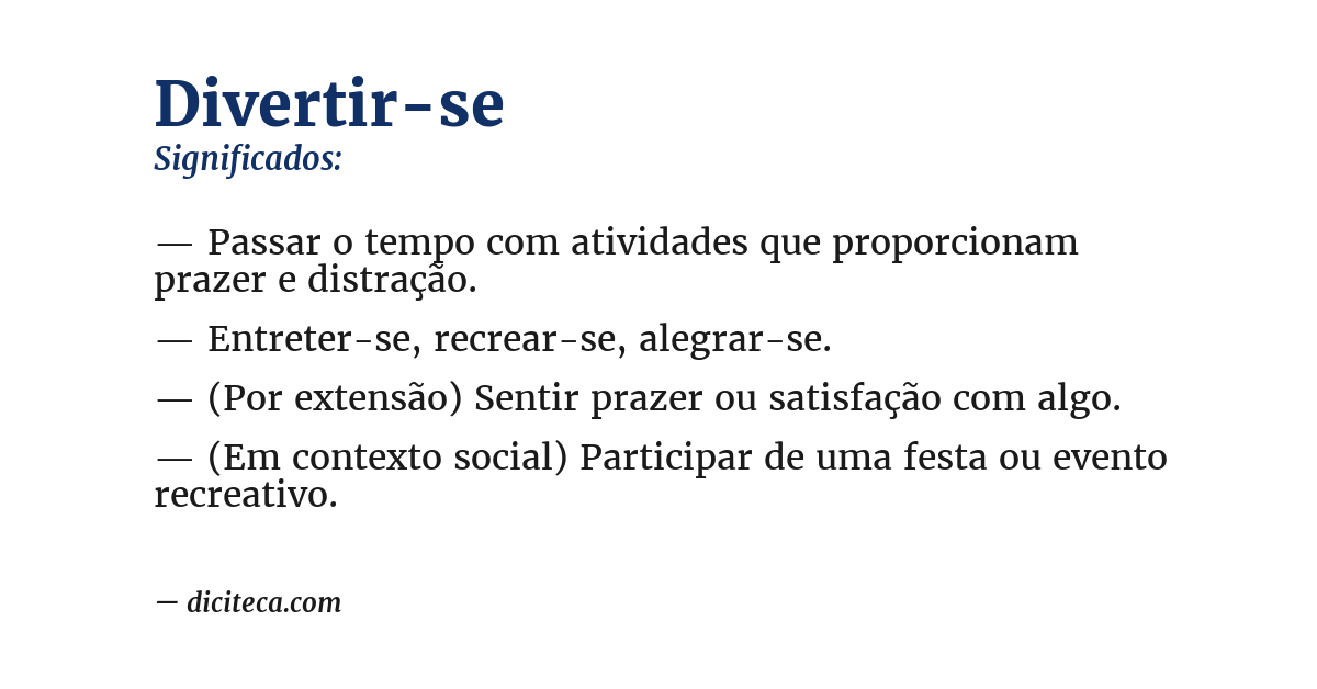 Significado de divertir-se