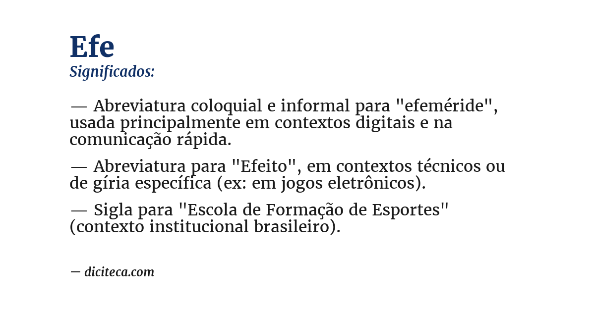 Significado de efe