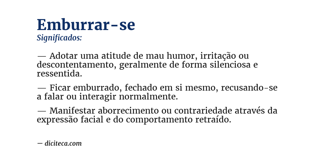 Significado de emburrar-se