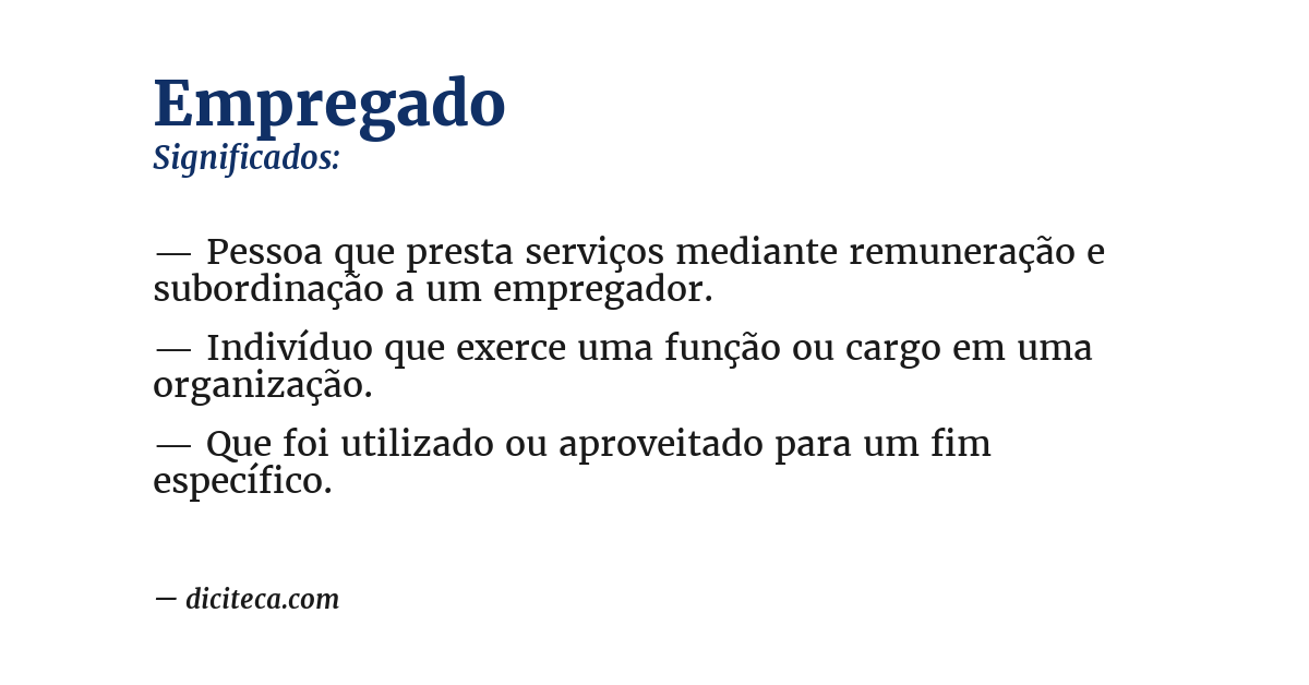 Significado de empregado