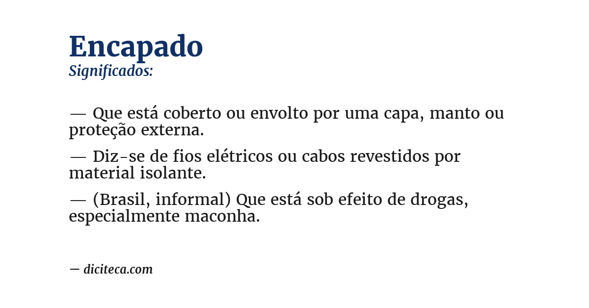 Significado de encapado
