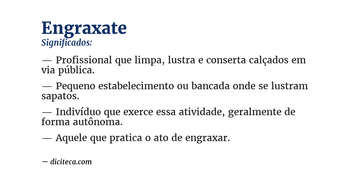 Significado de engraxate