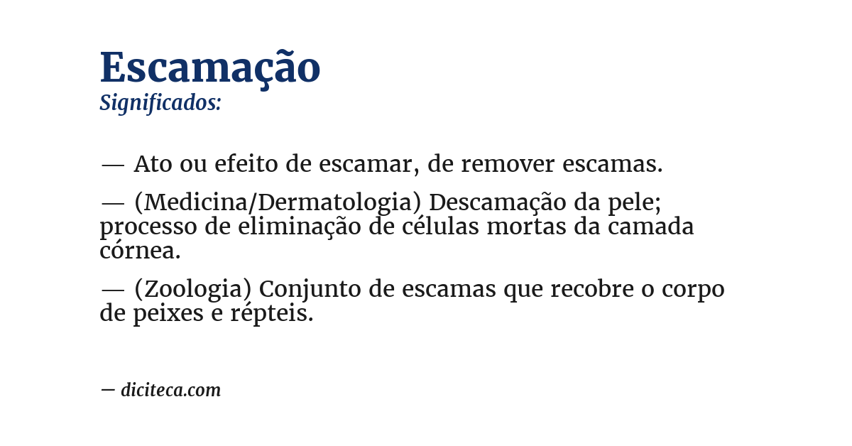 Significado de escamação