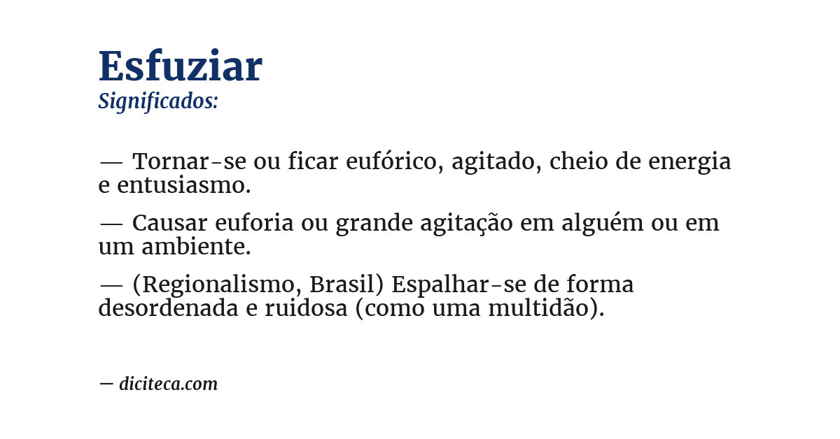 Significado de esfuziar