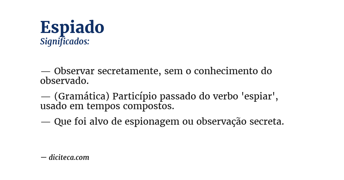 Significado de espiado