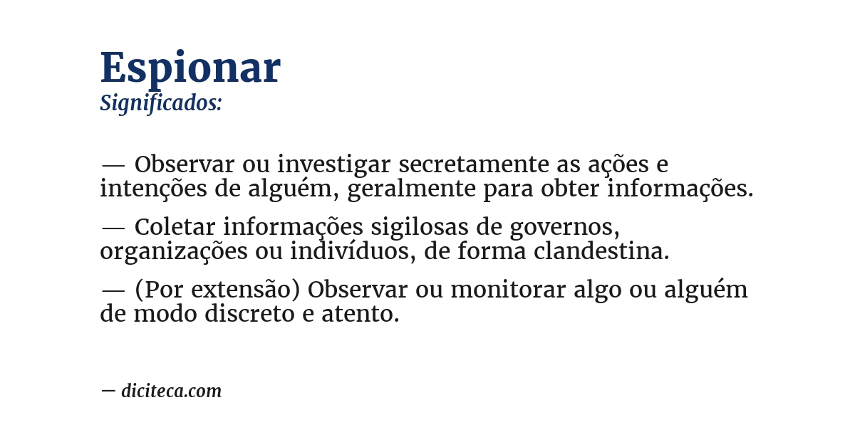 Significado de espionar
