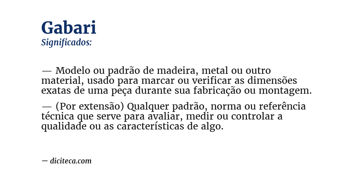 Significado de gabari