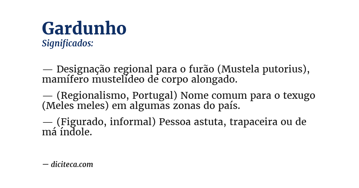 Significado de gardunho