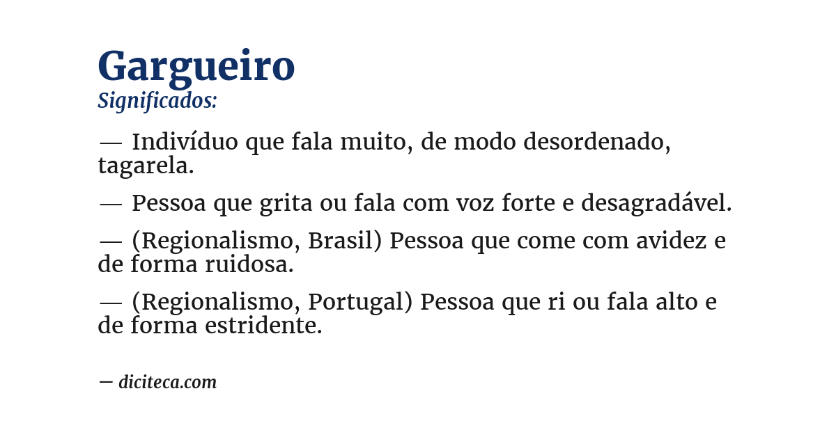 Significado de gargueiro