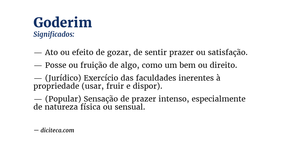 Significado de goderim