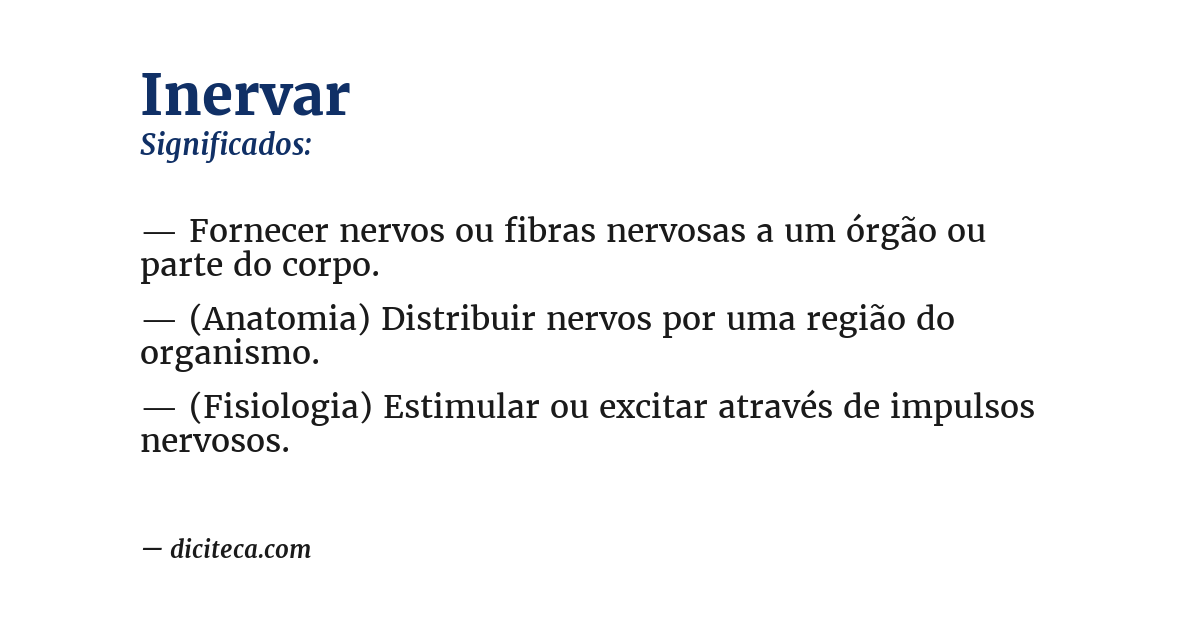 Significado de inervar