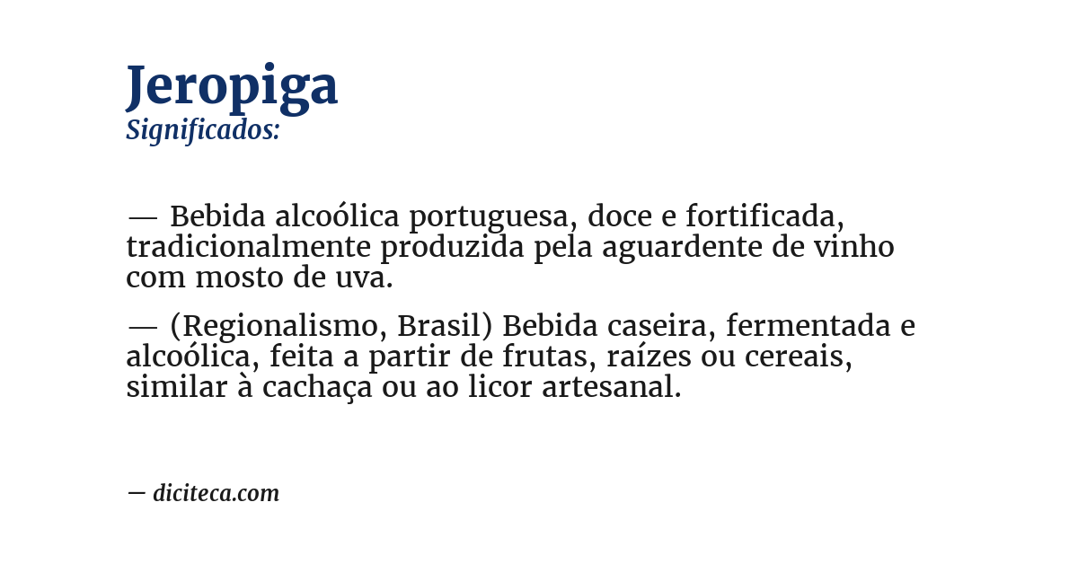 Significado de jeropiga