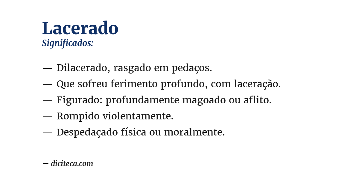 Significado de lacerado