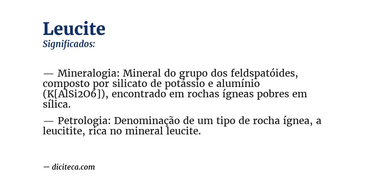 Significado de leucite