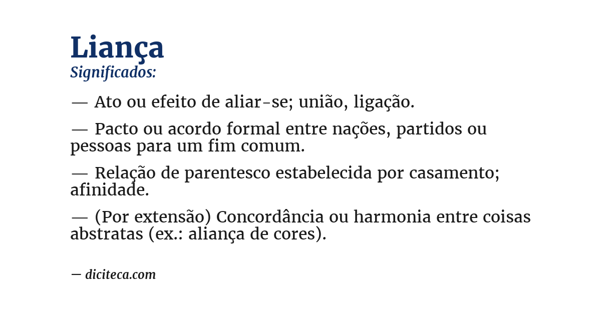 Significado de liança