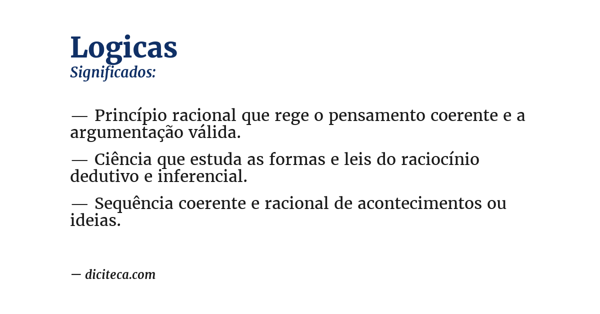 Significado de logicas
