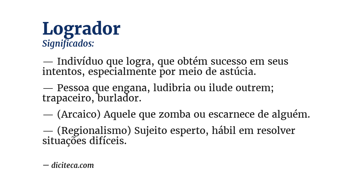 Significado de logrador