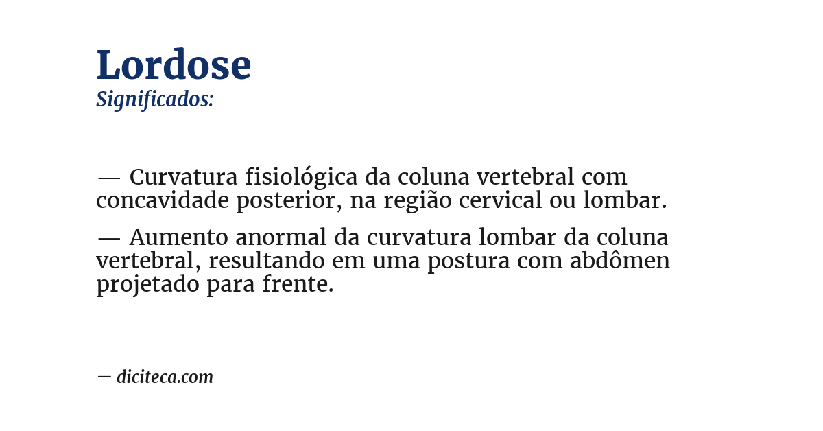 Significado de lordose