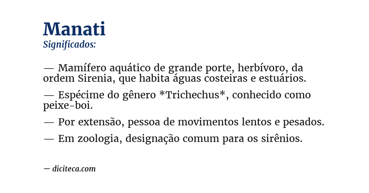 Significado de manati