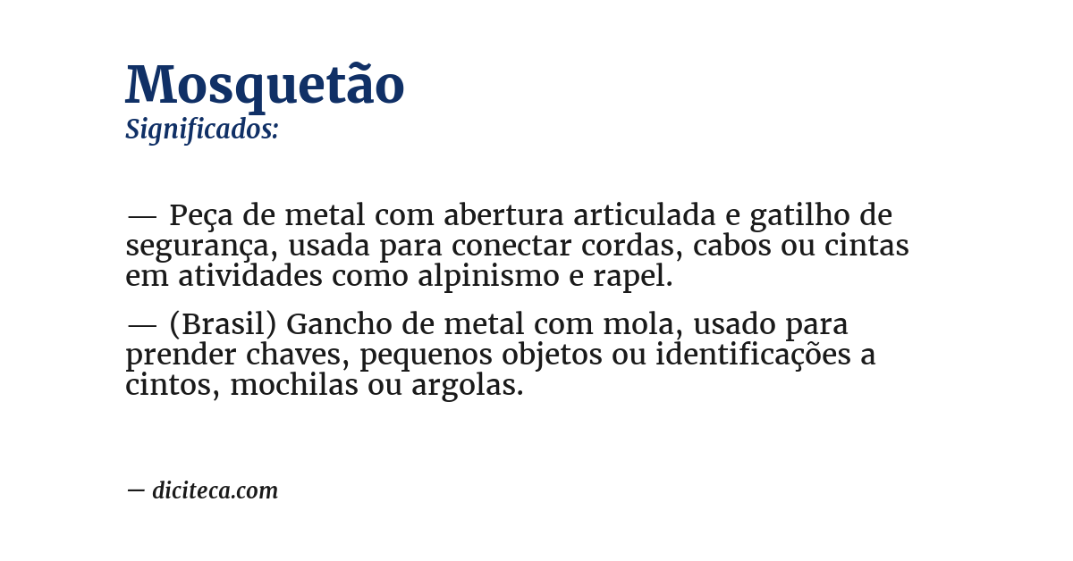 Significado de mosquetão