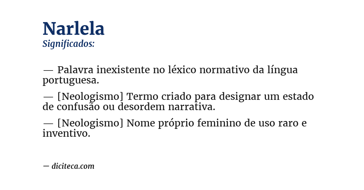 Significado de narlela
