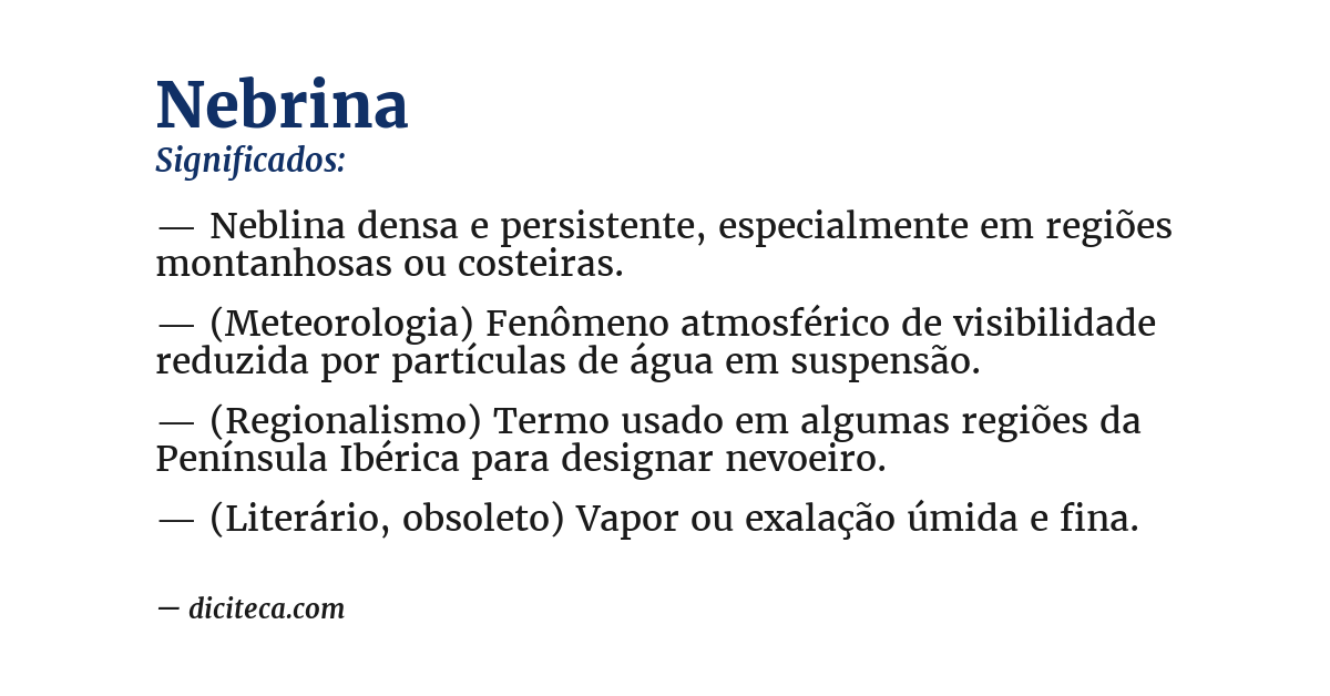 Significado de nebrina