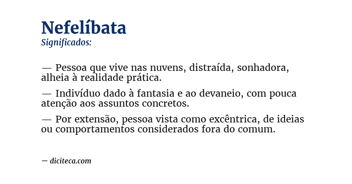 Significado de nefelíbata