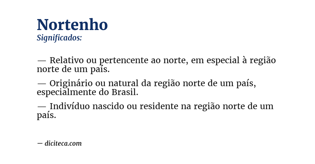 Significado de nortenho